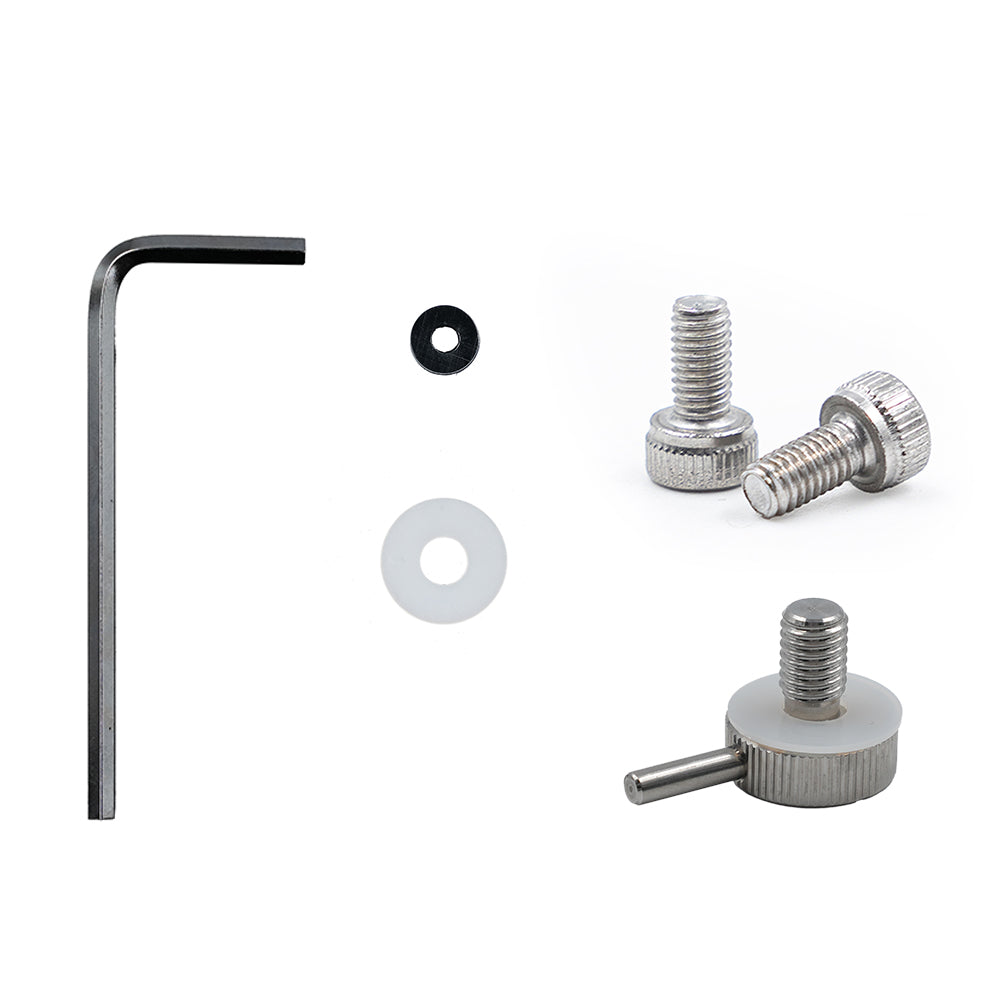 DiveVolk spare parts kit includes screws, allen key, and spacers