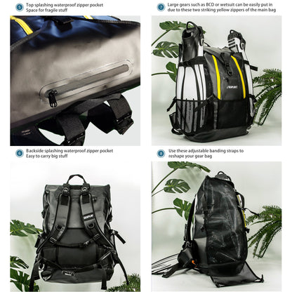 SEAPLAY 70L Mesh Diving Backpack: Gear Storage