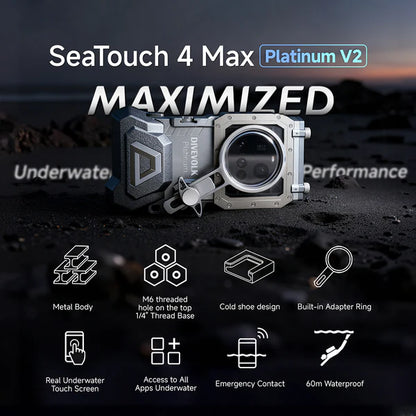 DADDP-DIVEVOLK SeaTouch 4 Max Platinum Underwater Touchscreen Housing for Smartphone