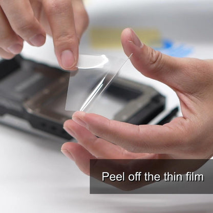 SeaTouch 4 Max film being peeled for application