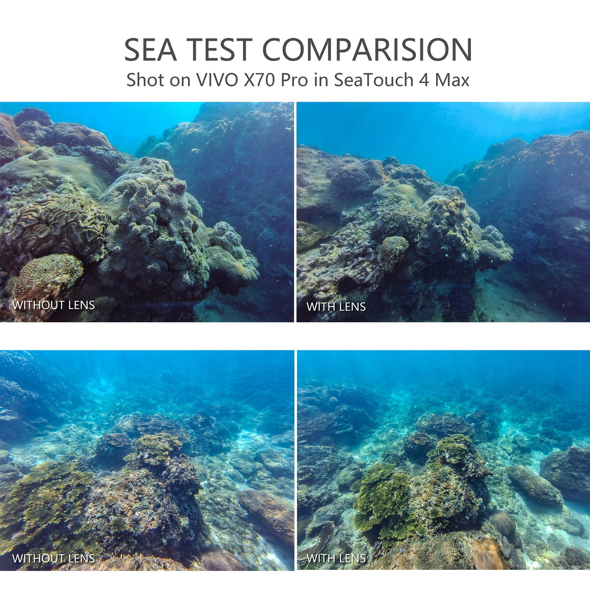 SeaTouch 4 Max underwater housing lens comparison