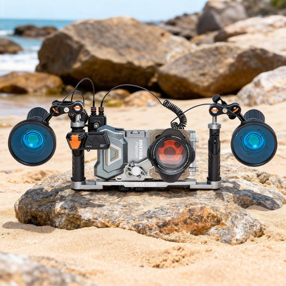DIVEVOLK SeaTouch 4 Max Platinum Deep Dive Kit with dual light for iPhone and most Android smartphone, dive housing, waterproof phone case