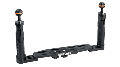 DADDHT-DIVEVOLK Dual Handle Tray for smartphone underwater housing, compact camera housing, action camera, Gopro, DJI Action, Insta360