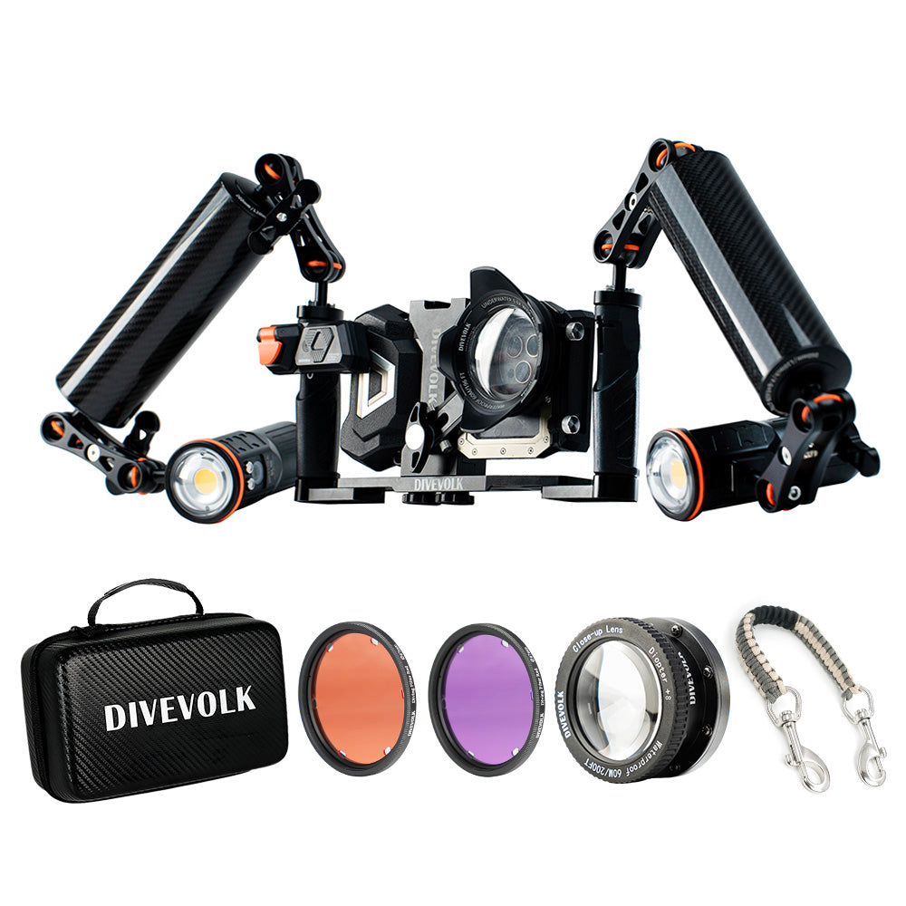 DAFAKB-DIVEVOLK SeaTouch 4 Max Plus Underwater Housing Almighty Kit for iPhone and most Android smartphone, dive housing, waterproof phone case