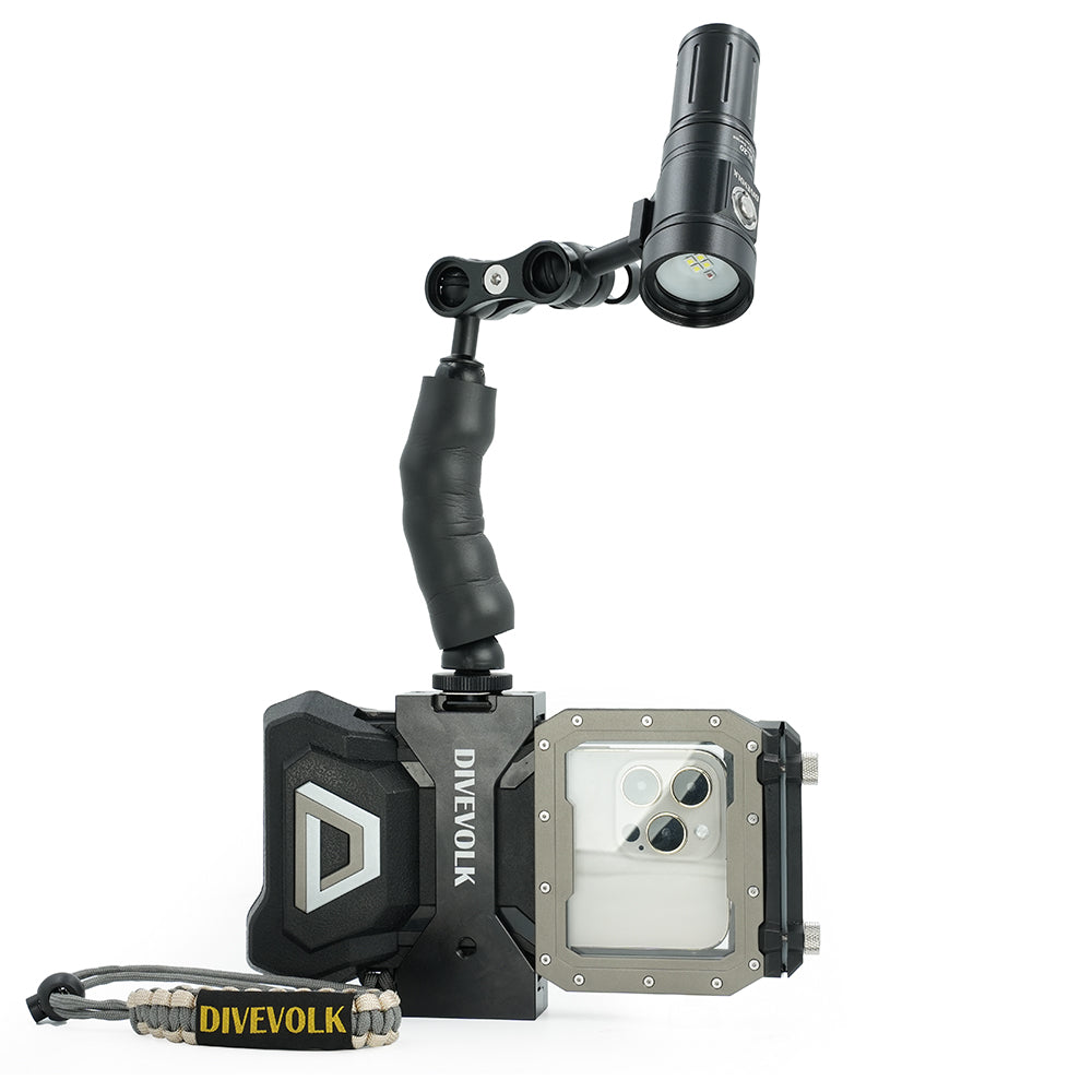 DiveVolk underwater light arm for SeaTouch 4 Max housing