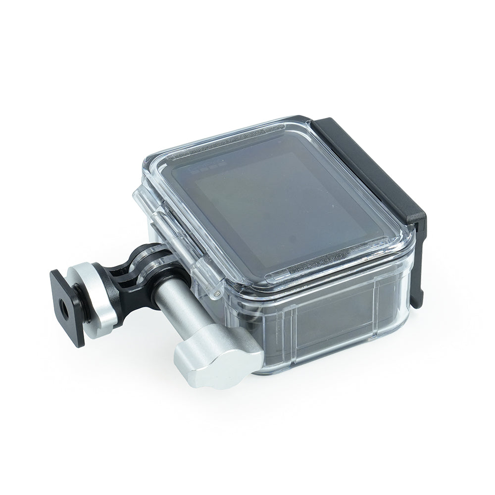 DiveVolk action camera adapter on underwater housing