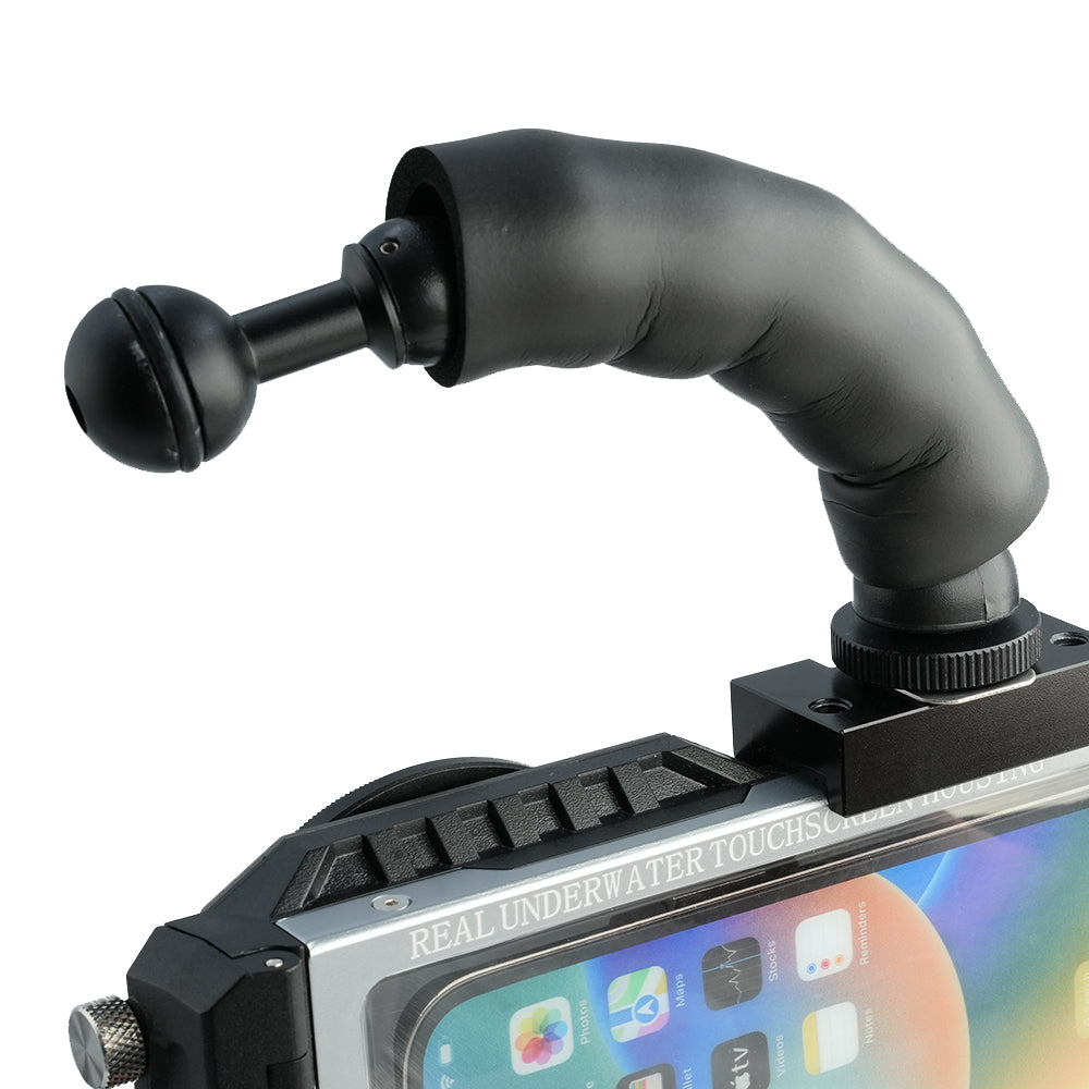 DiveVolk underwater light arm with cold shoe mount.