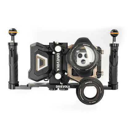 DiveVolk Seatouch 4 Max Plus with underwater photography setup