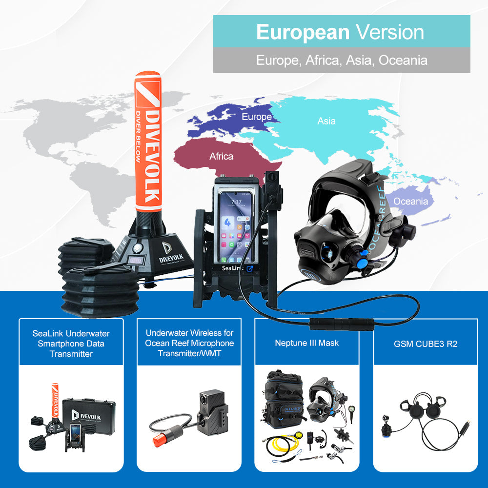 DIVEVOLK x Ocean Reef SeaLink Neptune Underwater Communication & Livestream Kit