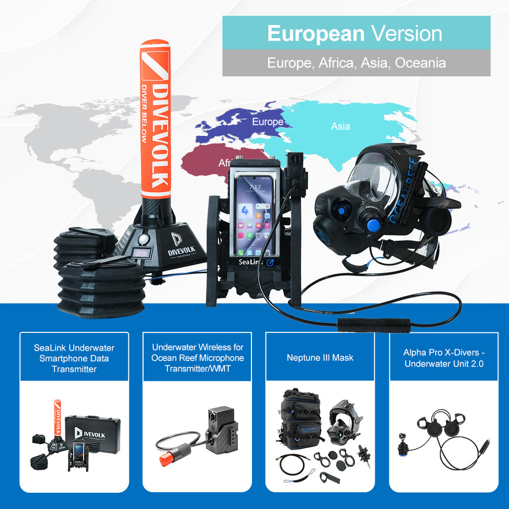 DIVEVOLK x Ocean Reef SeaLink Neptune Underwater Communication & Livestream Kit