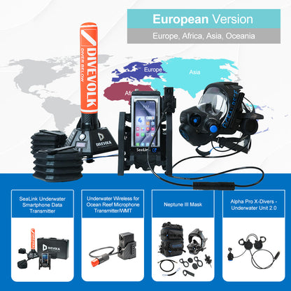 DIVEVOLK x Ocean Reef SeaLink Neptune Underwater Communication & Livestream Kit