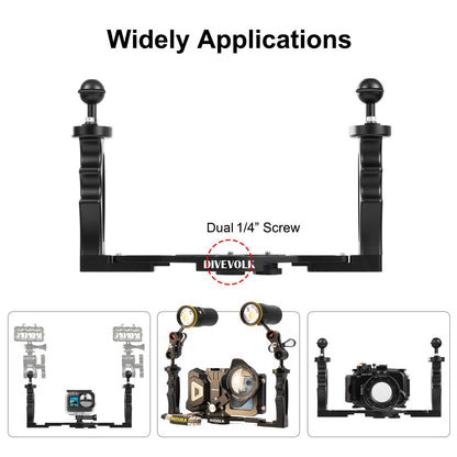 DiveVolk Dual Handle Tray for Underwater Camera System