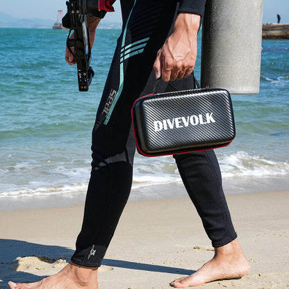 DiveVolk Seatouch 4 travel case on beach