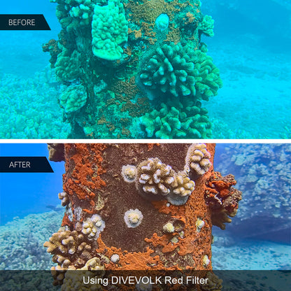 DiveVolk red filter for underwater phone housing